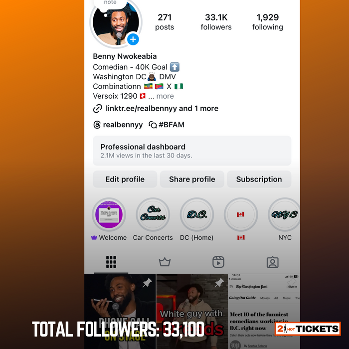 Promote Your Brand on Benny N's Social Media Page