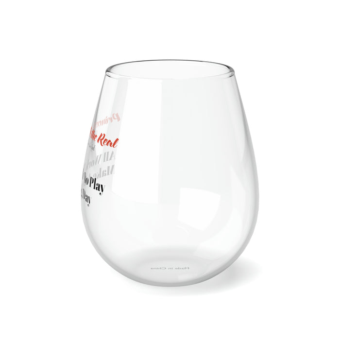 Princess With The Real Stemless Wine Glass, 11.75oz