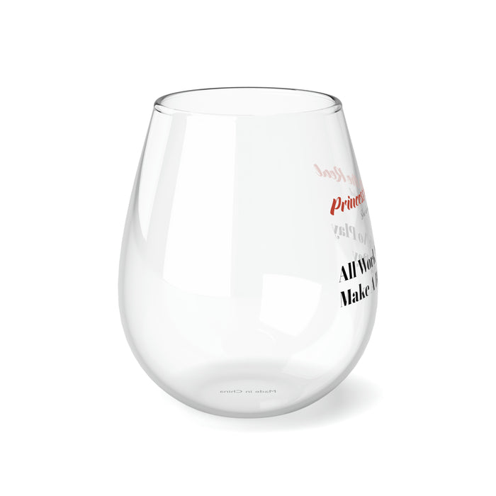 Princess With The Real Stemless Wine Glass, 11.75oz